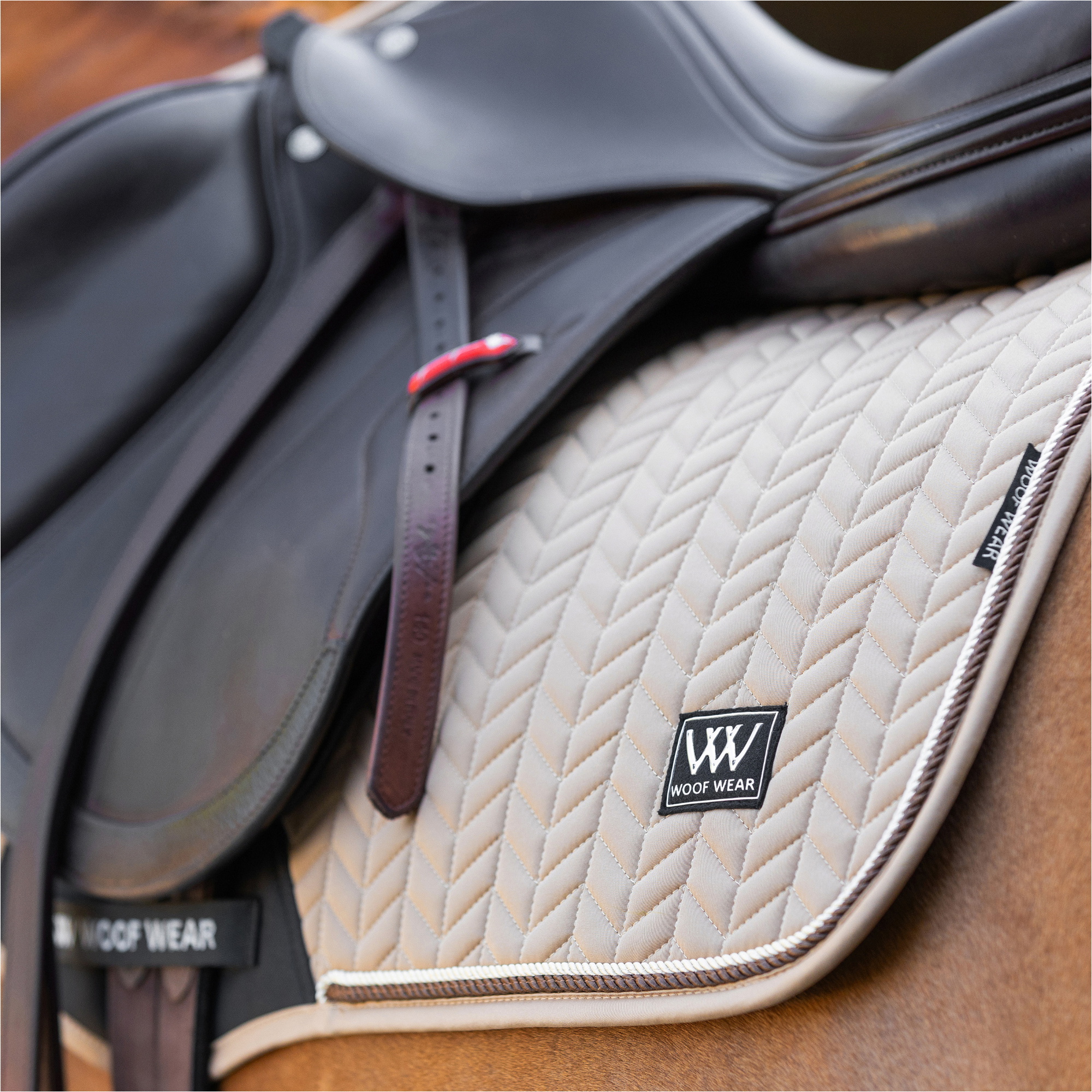 2025 Woof Wear Herringbone Close Contact Saddle Pad WS0044-CARA - Caramel